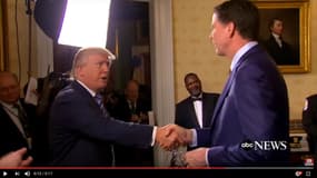 Donald Trump et James Comey à la Maison Blanche, le 22 janvier. 