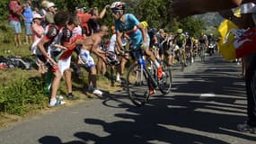 Vincenzo Nibali à l'attaque dans les Alpes