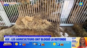 Aix-en-Provence: les agriculteurs ont bloqué la Rotonde