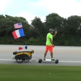 Ce Français se lance dans un tour du monde en skate électrique 
