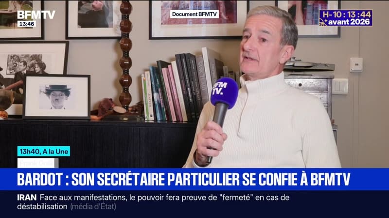 "C'était une femme très généreuse", raconte le secrétaire particulier de Brigitte Bardot, en exclusivité sur BFMTV
