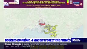 Bouches-du-Rhône: quatre massifs toujours interdits d'accès