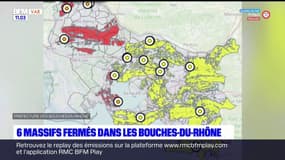 Bouches-du-Rhône: six massifs fermés à cause des risques d'incendies