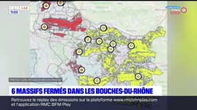 Bouches-du-Rhône: six massifs fermés à cause des risques d'incendies