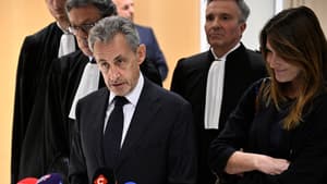 Nicolas Sarkozy après l'annonce de sa condamnation au tribunal de Paris le 25 septembre 2025