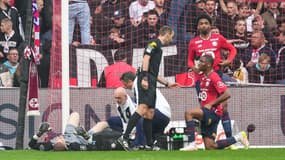 Lucas Chevaliers lors de Lille-Auxerre, le 20 avril 2025