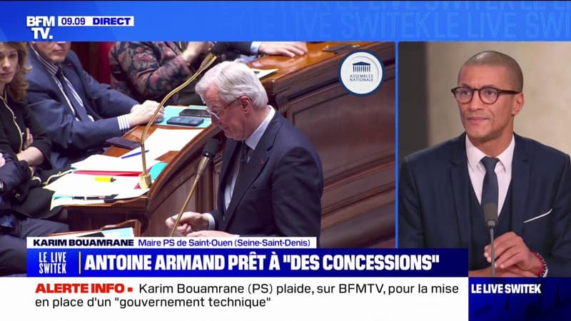 Budget: Karim Bouamrane (PS) demande au gouvernement de Michel Barnier 