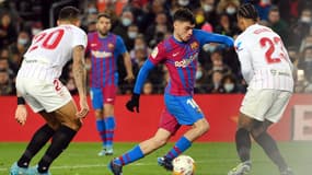 Pedri lors de Barça-Séville, le 3 avril 2022