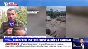 Inondations à Annonay: "Il faut prendre contact avec les établissements scolaires" pour aller récupérer ses enfants, explique l'adjoint au maire