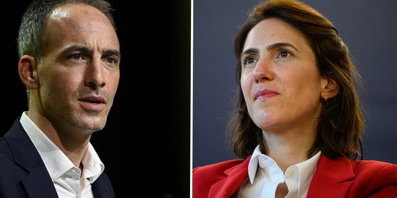 Raphaël Glucksmann (PS-Place Publique) et Valérie Hayer (Renaissance), têtes de liste aux élections européennes 