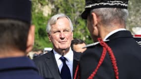 Michel Barnier à Menton le 18 octobre 2024 