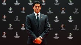 Nasser Al-Khelaïfi au tirage au sort de la Ligue des champions, le 28 août 2025.
