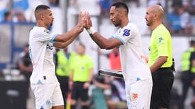 Iliman Ndiaye et Pierre-Emerick Aubameyang en août 2023