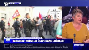 Céline Verzeletti (CGT): "Je suis choquée de voir les forces de l'ordre essayer d'empêcher les gens de manifester"