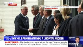 Michel Barnier est arrivé à l'hôpital Necker de Paris pour son premier déplacement officiel 