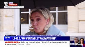Marine Le Pen: "J'ai alerté la première ministre sur la situation du pays et la colère qu'elle pouvait engendrer"