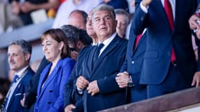 Joan Laporta, président du Barça, pendant un match en septembre 2024