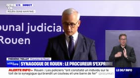 "J'ai décidé de l'ouverture de deux enquêtes": le procureur de Rouen, Frédéric Teillet, s'exprime suite à la tentative d'incendie d'une synagogue