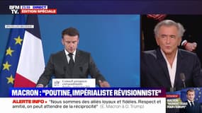 Ukraine: Bernard Henri-Lévy affirme qu'Emmanuel Macron "sauve l'honneur" face à Vladimir Poutine