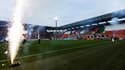 Le stade du Moustoir en mai dernier, lorsque la pelouse était verte