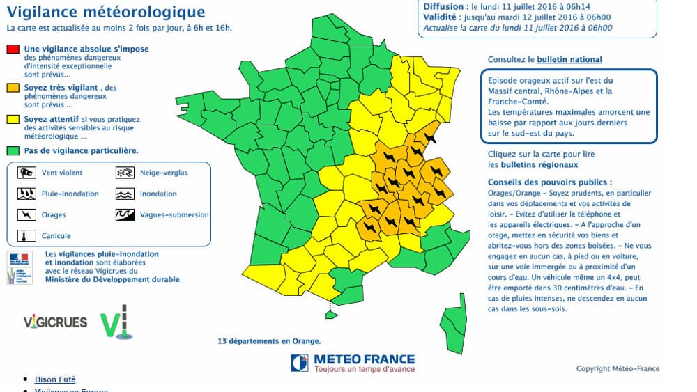 carte meteo alerte orange orages meteo france carte meteo alerte orange orages meteo france