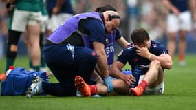 Antoine Dupont avec le XV de France contre l'Irlande, à Dublin le 8 mars 2025