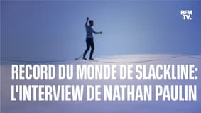 Record du monde de slackline: l'interview de Nathan Paulin sur BFMTV