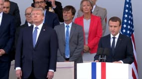 Emmanuel Macron a donné une allocution à la fin du défile du 14-Juillet.