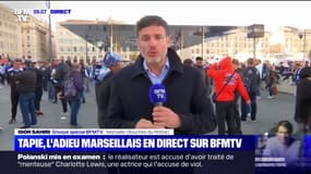 Hommage à Bernard Tapie: les supporters de l'OM sont arrivés sur le Vieux-Port de Marseille en amont de la marche solennelle 