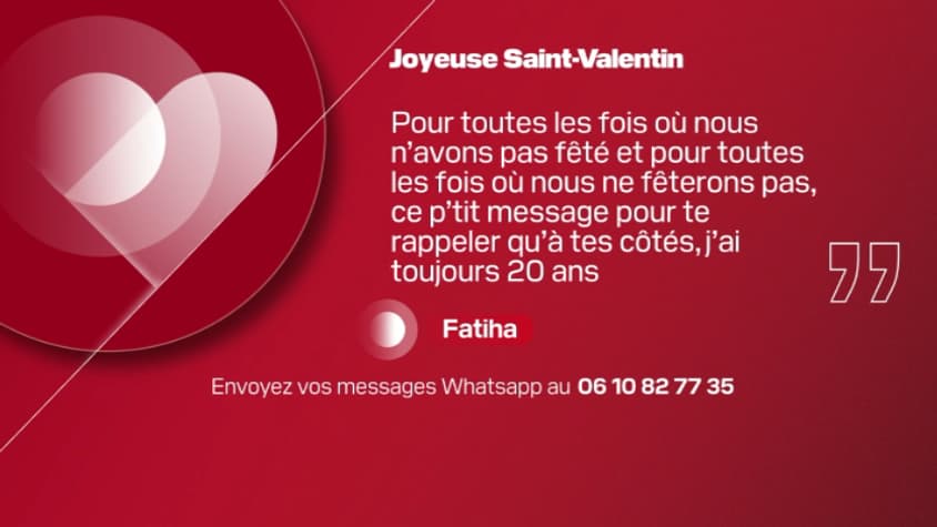 Message de Saint-Valentin, BFM Alsace.