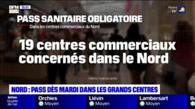 Nord: le pass sanitaire sera déployé mardi dans les centres commerciaux