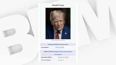 Donald Trump a partagé sur son réseau social un montage le présentant comme président du Venezuela