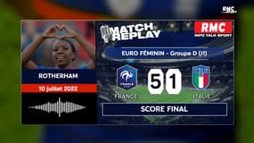 Euro 2022 : France 5-1 Italie, l'entrée en lice tonitruante des Bleues avec les commentaires de RMC 