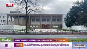 Un mois après, les travaux avancent au lycée d'Aulnay