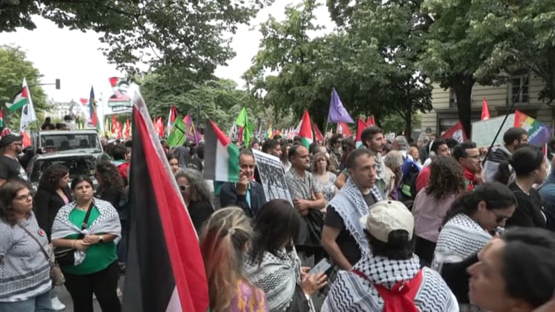 Quelque centaines de personnes se sont rassemblées dimanche 14 juillet à Paris à l'appel d'une soixantaine d'associations et d'organisations