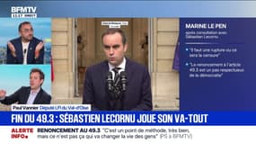 Budget: "L'ensemble des mesures annoncées par monsieur Lecornu s'inscrivent parfaitement dans la continuité du macronisme", affirme Paul Vannier (LFI)