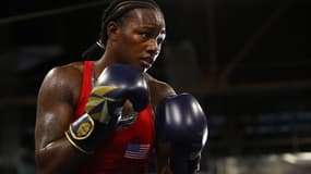 La boxeuse Claressa Shields à l'entraînement en octobre 2019