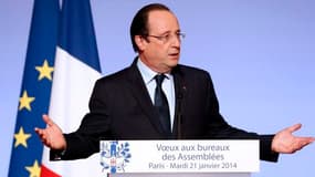 François Hollande, lors de ses voeux aux milieux socio-professionnels du 21 janvier.