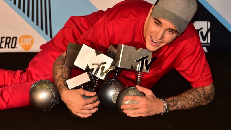 Justin Bieber le 25 octobre lors des Mtv Europe Music Awards