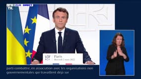 Emmanuel Macron sur les sanctions contre la Russie: "Notre croissance sera immanquablement affectée"