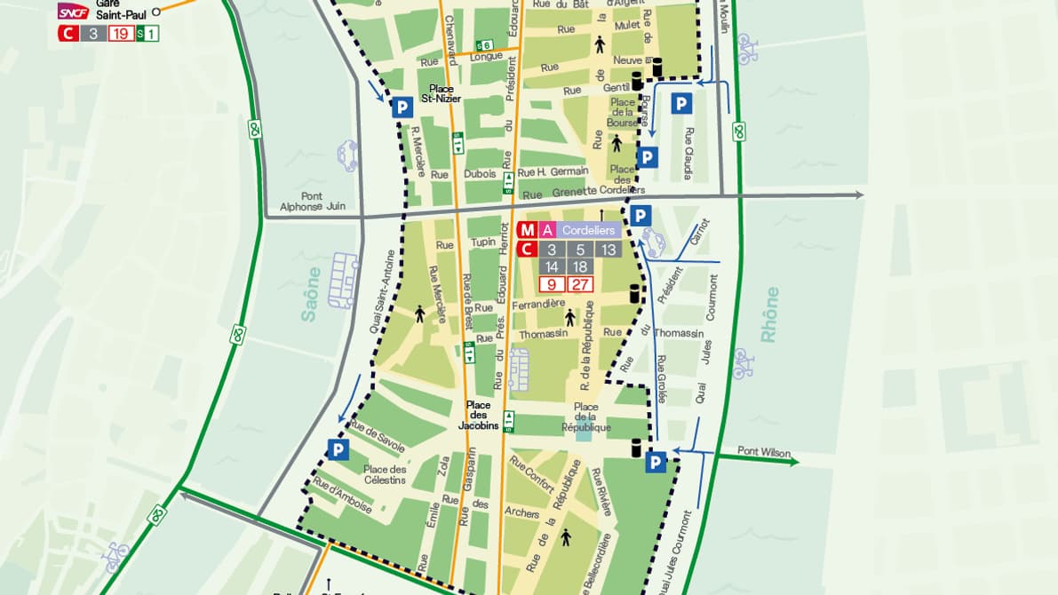 Le plan de la zone à trafic limité (ZTL) de la Presqu'île de Lyon (Rhône) au 21 juin 2025. Le plan de la zone à trafic limité (ZTL) de la Presqu'île de Lyon (Rhône) au 21 juin 2025.