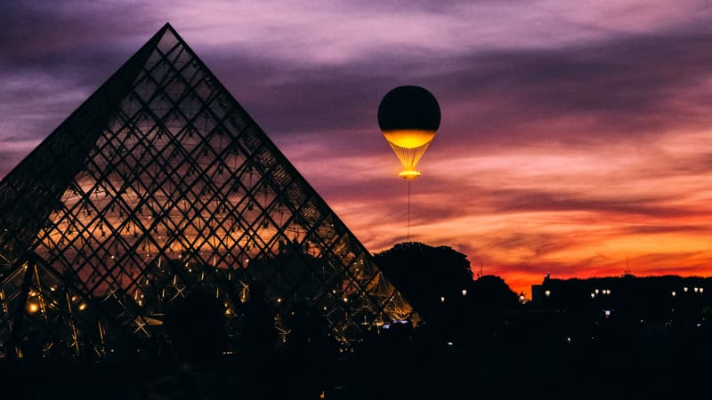 La vasque olympique durant les JO de Paris 2024