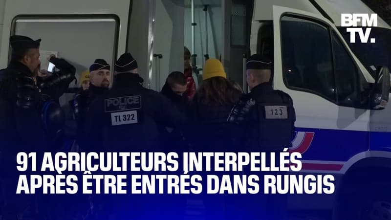 91 agriculteurs interpellés après être entré dans le marché de Runigs, dans le Val-de-Marne