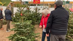 À Mouscron en Belgique ce vendredi 8 décembre, de nombreux Nordistes se ruent sur les sapins, moins chers qu'en France. 