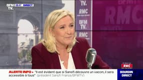 "Sanofi n'est plus une entreprise française" déclare Marine Le Pen