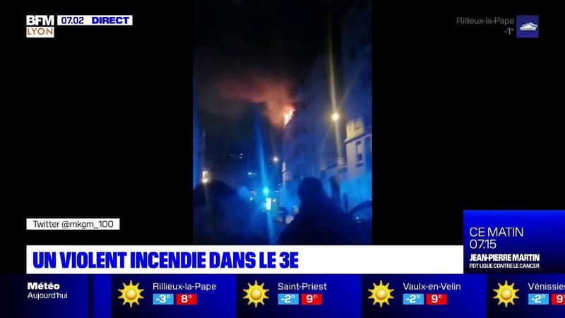 Lyon: un violent incendie dans le 3e arrondissement