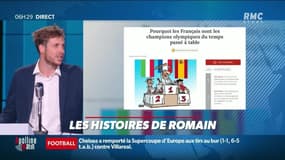 Les histoires de Romain Poisot  : Des serveurs se déguisent pour protester contre le pass sanitaire, la Nontronite est le nom d'un gâteau de Nontron, et les Français sont champions olympiques du temps passé à table - 12/08