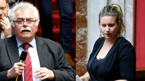 André Chassaigne, député PCF, et Mathilde Panot, députée LFI, à l'Assemblée nationale en février 2023