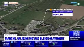 Manche: un jeune motard blessé gravement