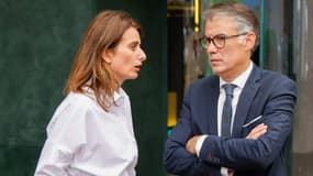 Marine Tondelier et Olivier Faure, le 12 octobre 2023 à l'Élysée